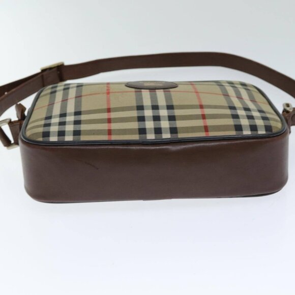 Burberrys Nova Check Shoulder Bag Canvas Beige Auth - Picture 7 of 16